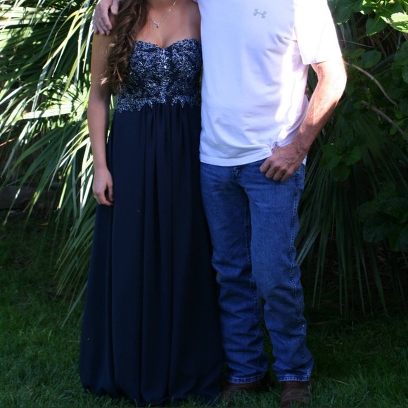 Dress First Navy Prom Dress - Picture 1 of 3